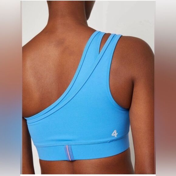 FourLaps One Shoulder Solo Bra Sports‎ Bra activewear cornflower blue size small - Picture 3 of 12